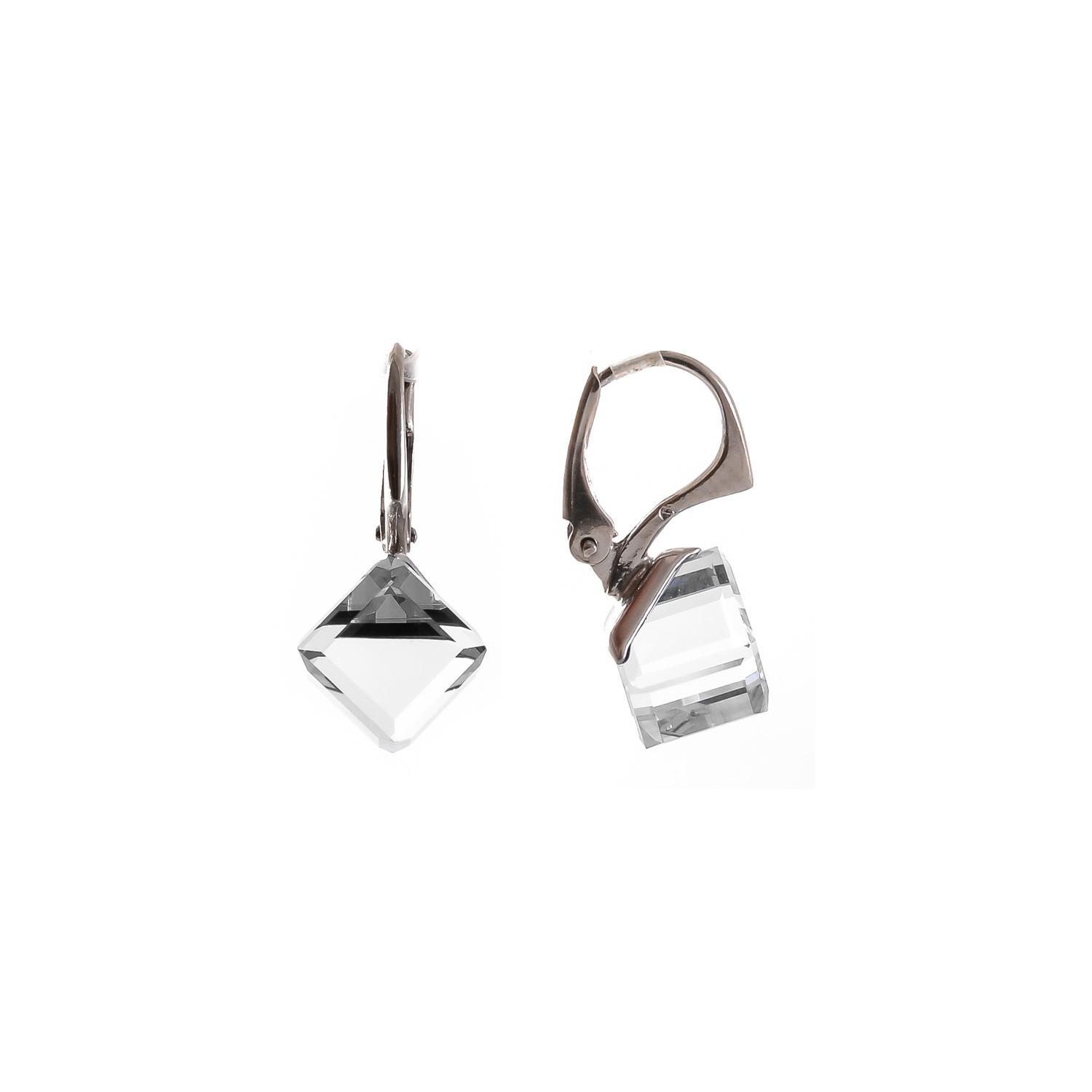 Silver earrings with Swarovski crystals