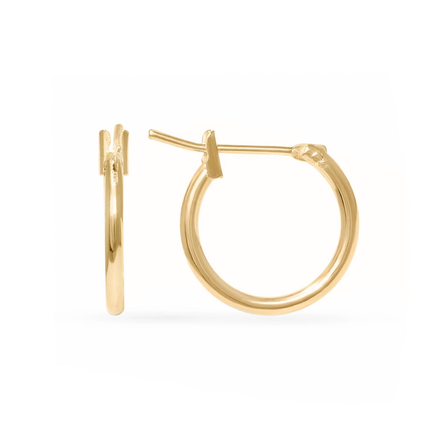 Gold plated hoop earrings