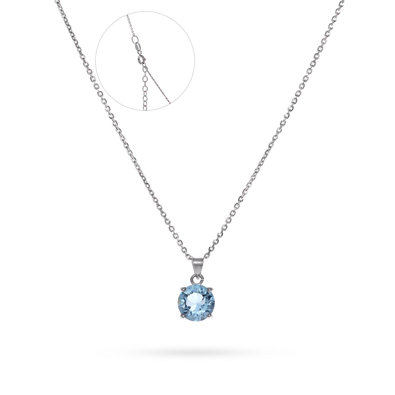 Silver necklace with Swarovski crystal