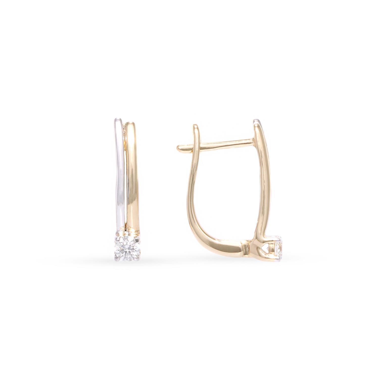 Золотые серьги с бриллиантами