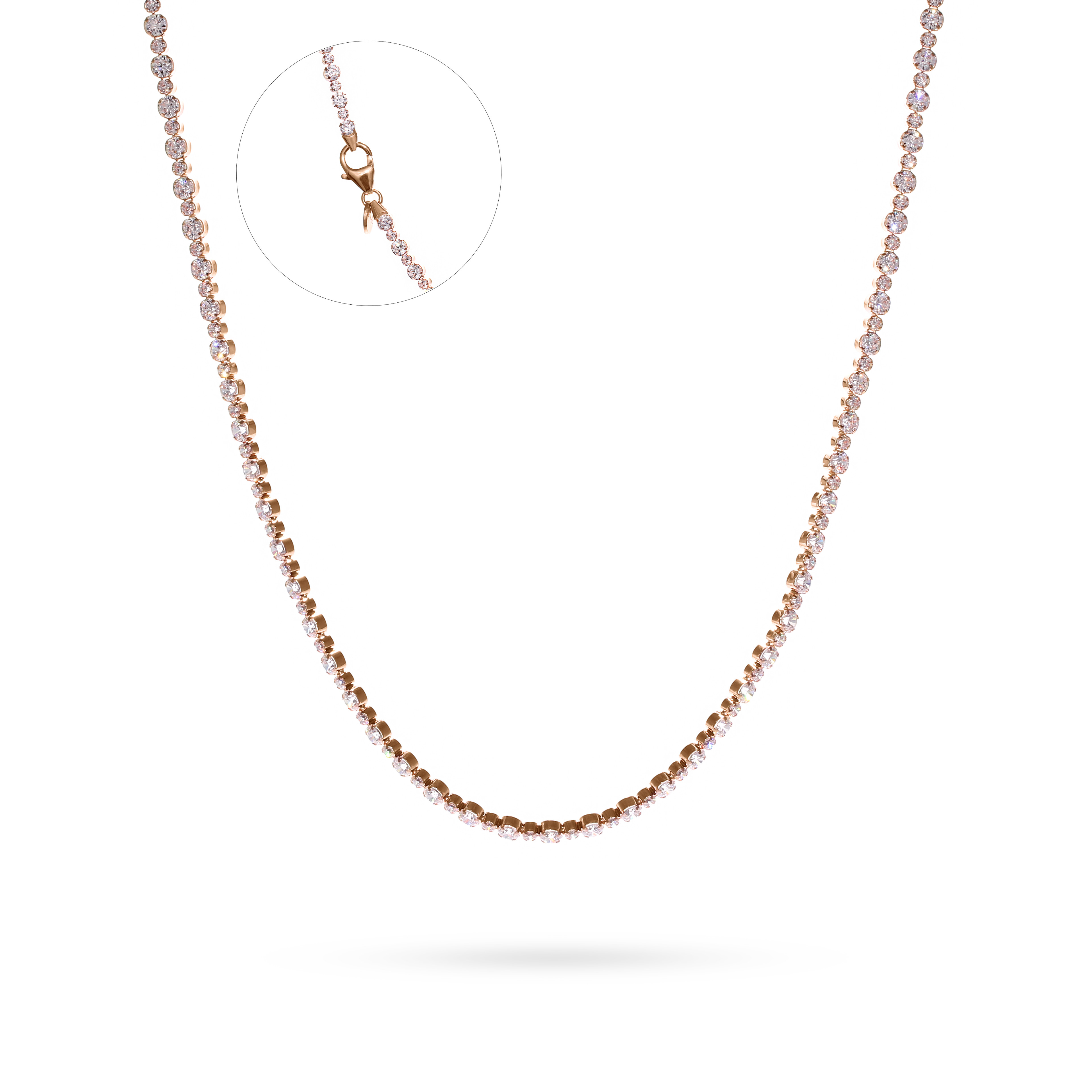 Позолоченное украшение на шею с кубическим цирконием